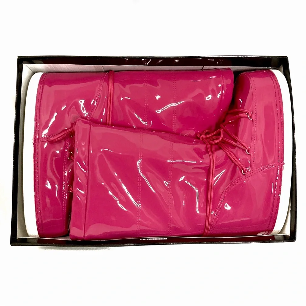 Cape Robbin Pink Snowbell Patent Cold Weather Boots - Size 9 - Picture 8 of 13